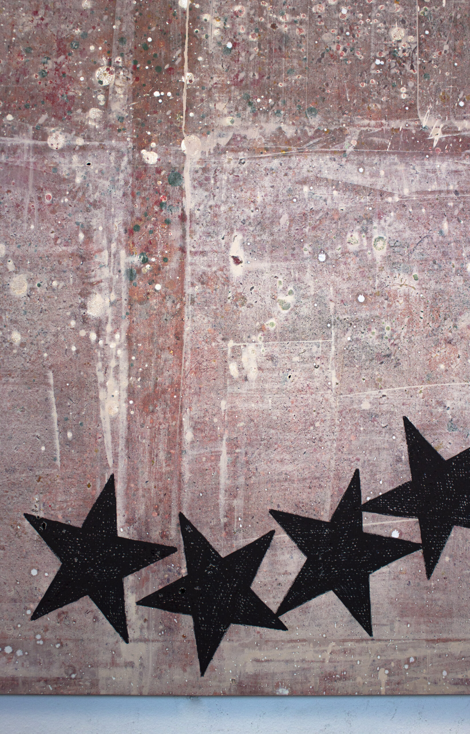Polvere di stelle, 2021 Acrylics, oil, wall paint and marker on canvas 140 x 140